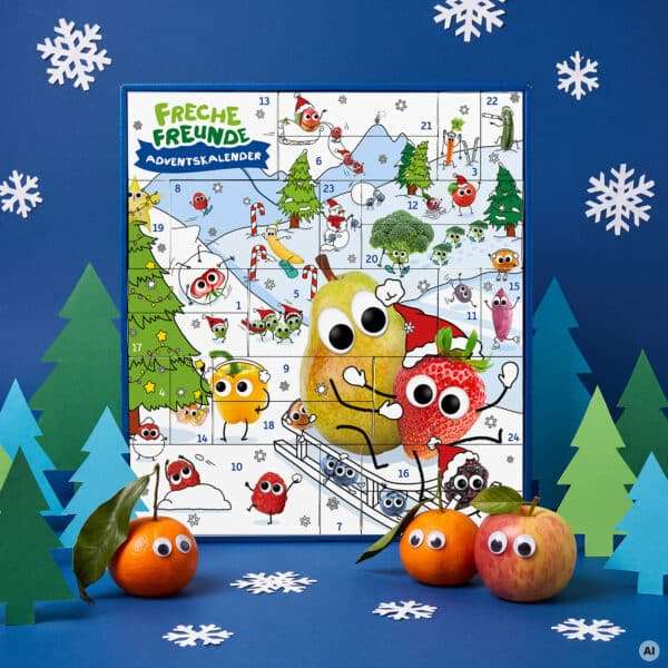Freche Freunde Adventskalender für Kinder Moodbild Frontansicht