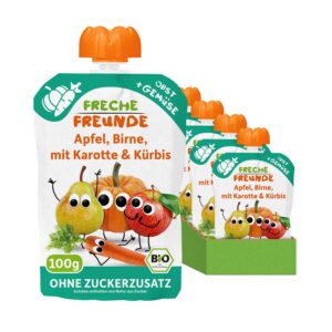 freche freunde quetschie apfel birne karotte kuerbis tray