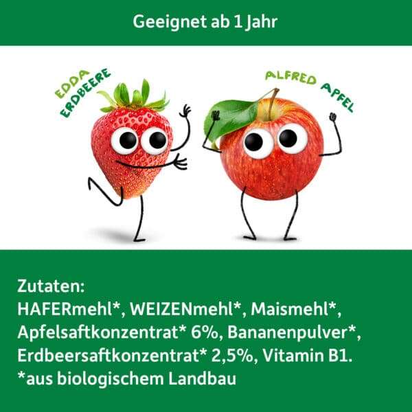 Zutatenliste der Freche Freunde Frühstücks-Kringel Apfel Erdbeere