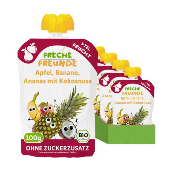 Quetschie_Apfel-Banane-Ananas-Kokosnuss-Tray