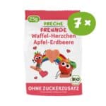 Freche Freunde Waffelherzchen Apfel Erdbeere 7x25g, ohne Zuckerzusatz
