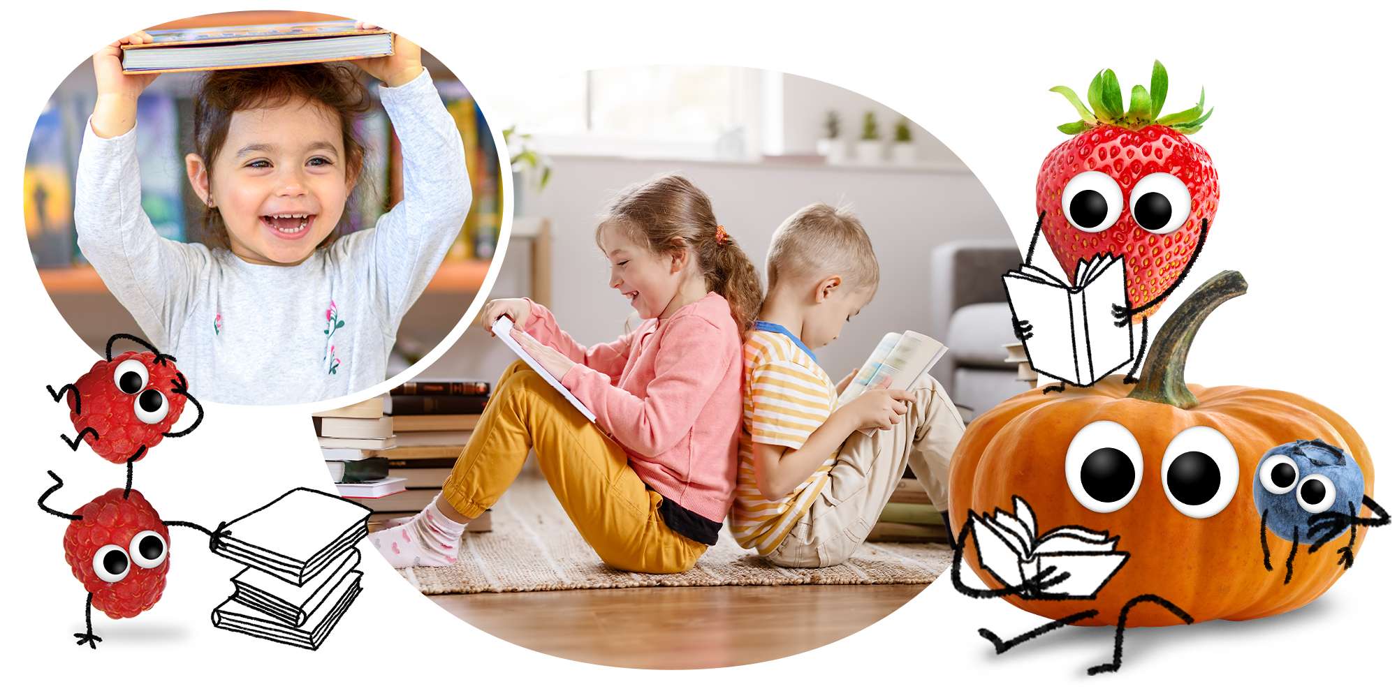 Freche Freunde - Indoor-Aktivitäten - Kinder spielen Twister, Kinder und Katharina Kürbis & Co. lesen Bücher