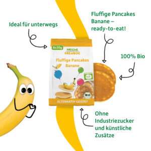 Pancakes_Banane_mit Bob Banane und den Produktvorteilen