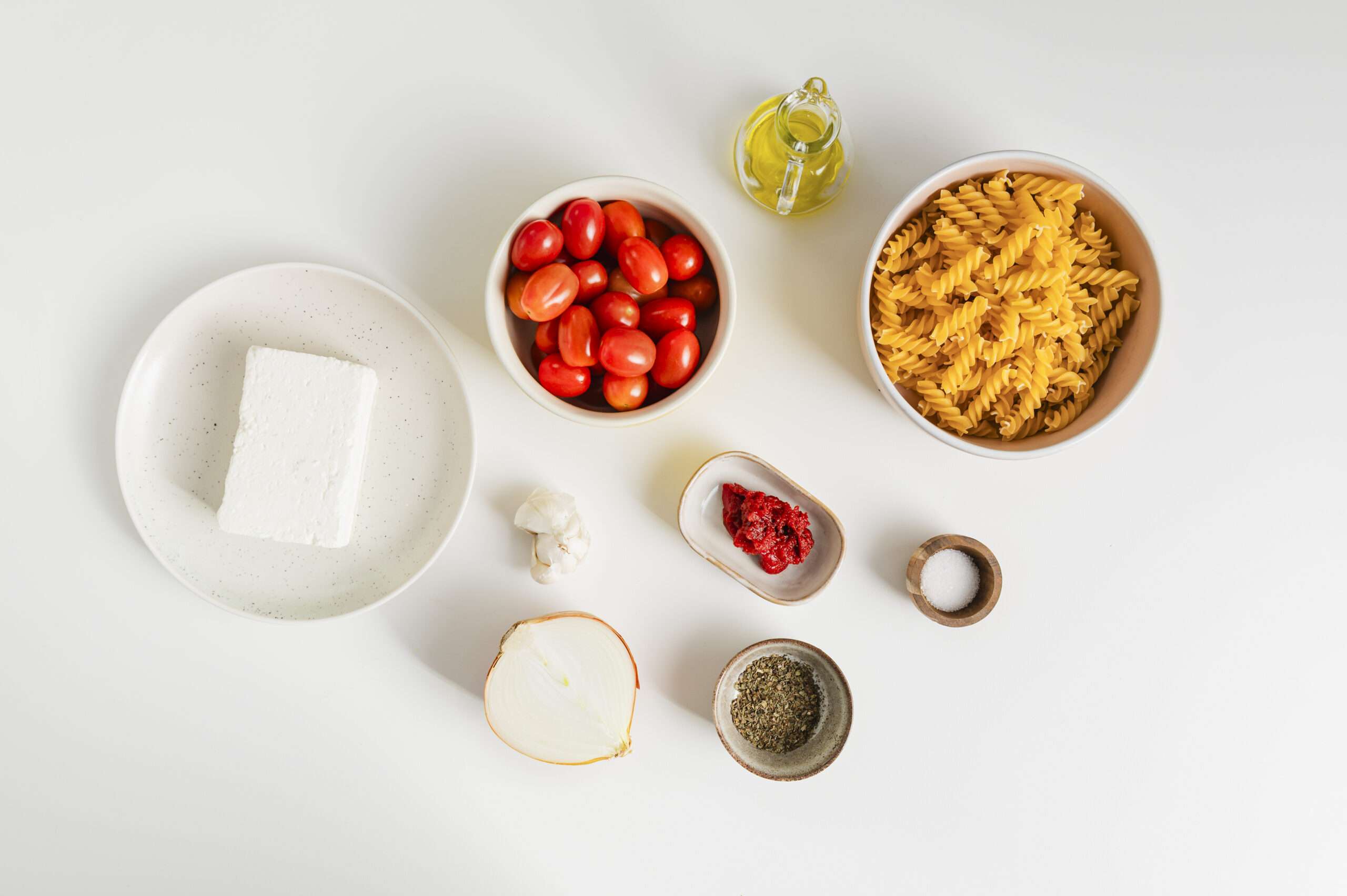 Feta-Tomaten-Pasta-Rezept-Zutaten