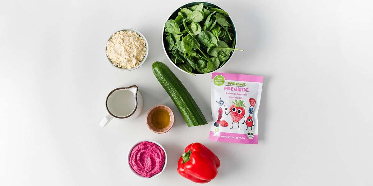 Zutaten für grüne Pfannkuchen