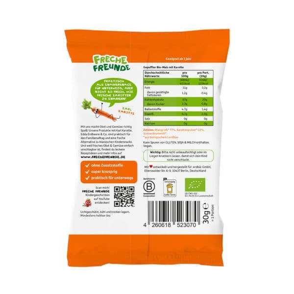 Knusper-Flips-Karotte -Nährwertabelle
