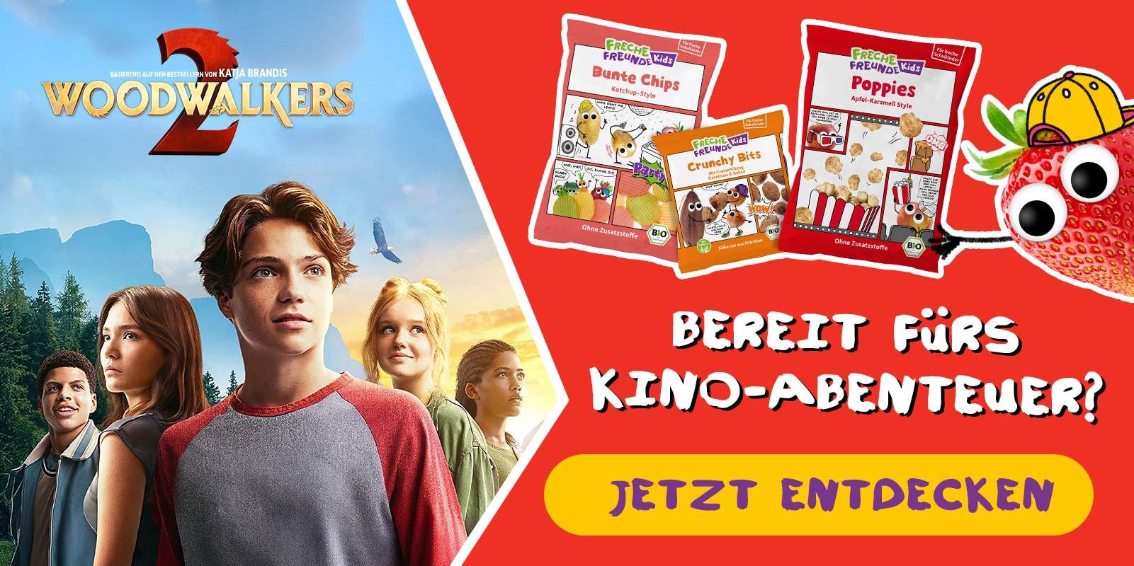 Header Mobil Woodwalkers 2 x Freche Freunde Kids Snacks