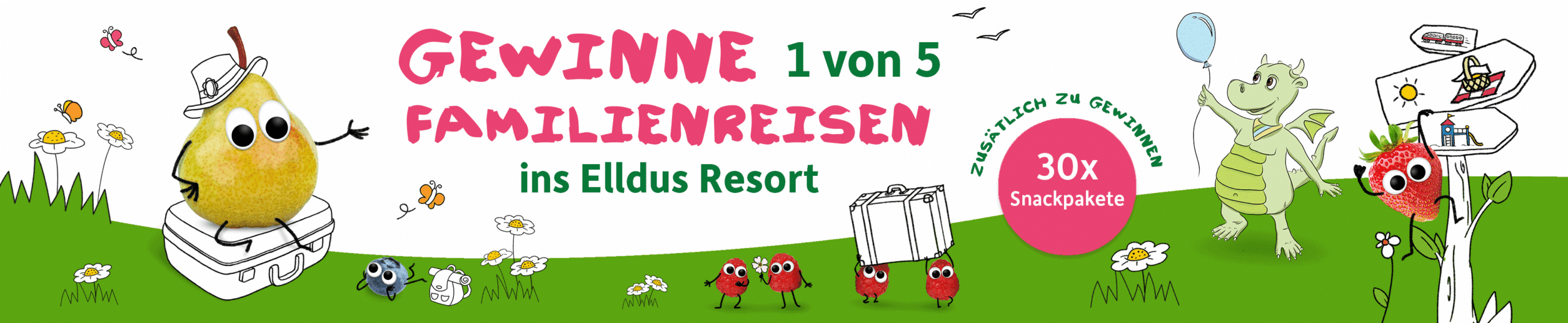 Gewinne 1 von 5 Familienreisen ins Elldus Resort!