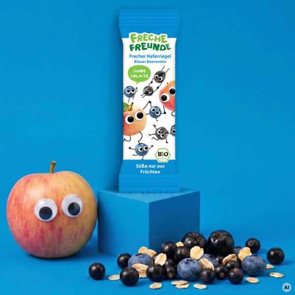 Freche Freunde Bio Haferriegel Blauer Beerenmix Moodbild