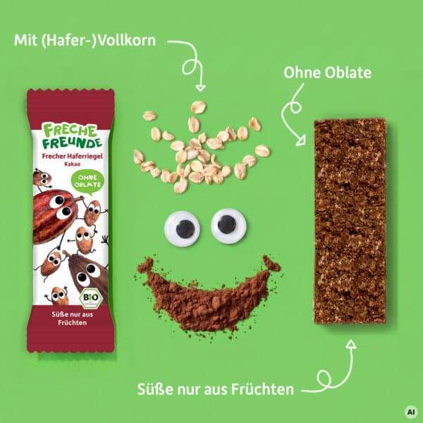 Freche Freunde Bio Haferriegel Kakao mit Produktvorteilen