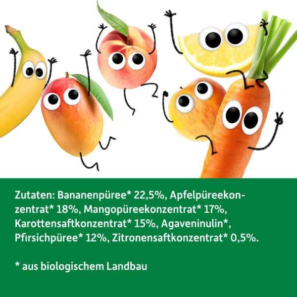 Zutaten der Freche Freunde Smoothie Chips Multifrucht mit Karotte
