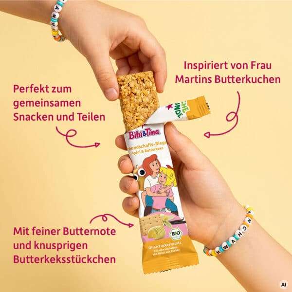 Moodbild zum Freche Freunde Bibi & Tina Freundschafts-Riegel Apfel-Butterkeks mit Produktvorteilen